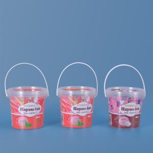 Wholesale 1000ml 1L Plastic Bucket With Handle For Chocolate Candy Cookies Package Food Storage Container from china suppliers