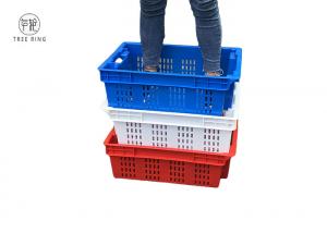 Wholesale Polyethylene HDPE 30 Litres Euro Stacking Containers Plastic Stack Nest Fish Box from china suppliers