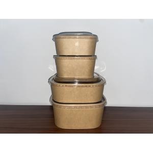 PET Lid For Eco-friendly Products Noodle Square Paper Kraft Disposable Salad