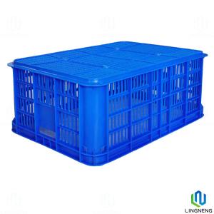 Blue Plastic Fruit And Vegetable Crates Rectangular Lightweight