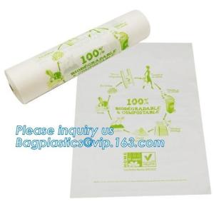 China Eco-friendly compostable LDPE transparent frozen flat food bags on roll, Biodegradable Plastic T Shirt Food Bag Composta on sale