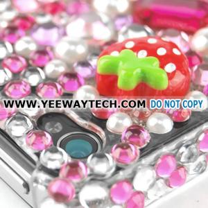 Cute Diamond Rhinestone Bling Hard Case for iPhone 4 / 4S (Pink)