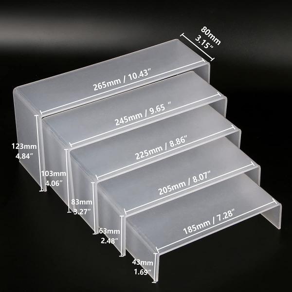 Small Large Desk Riser Acrylic Clear Display Stand Clear Shelf Risers