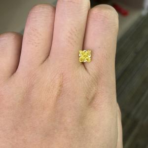 1.5ct Loose Lab Created Intense Yellow Diamonds VS1 Clarity
