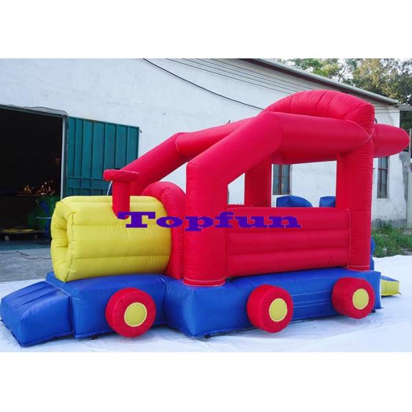 Cheap Fabric 6.5m Inflatable Truck Commercial Bounce Houses For Family Use