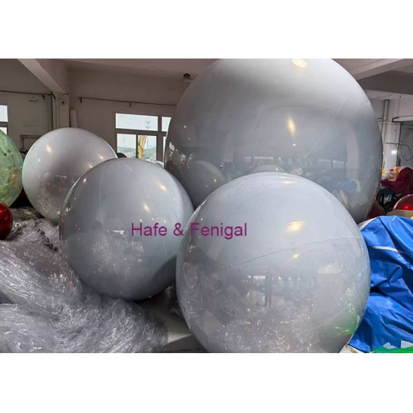 Double-Layer White Inflatable Mirror Balloons: Elevate Your Space with Elegant Ambiance