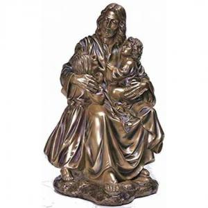 China Garden Metal sculpture Jesus & children bronze statues,customized bronze statues, China sculpture supplier on sale