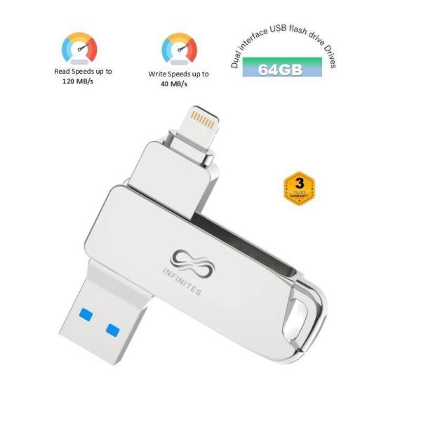 Quality                    Mfi Certified High Quality Ios Flash Drive Dual Interface USB Flash Drive Read Speed of up to 120 MB/S and a Write Speed of 40 MB/S              for sale