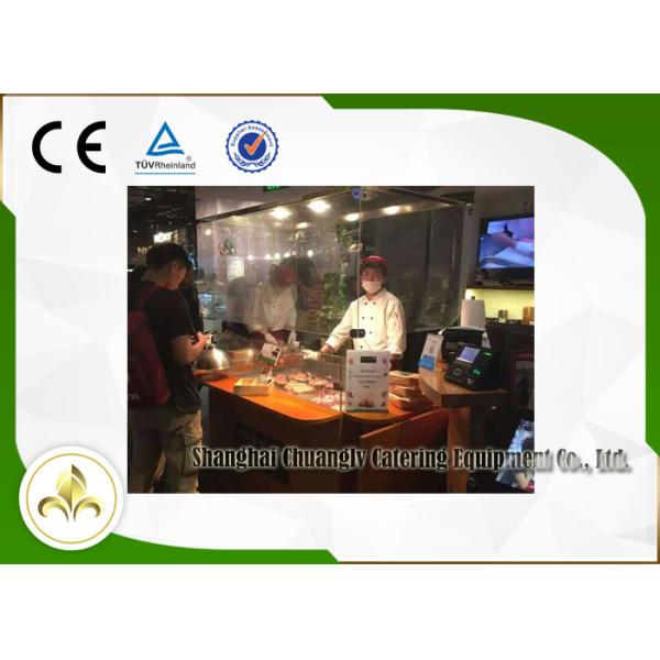 Food Plaza / Buffet Car Mobile Teppanyaki Grill Table Electric Hibachi Cooktop