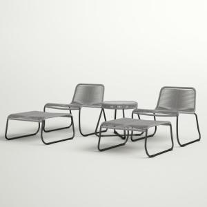 Minimalist Design Garden Set 2 Seating Outdoor Furniture Lounge Set for Poolside