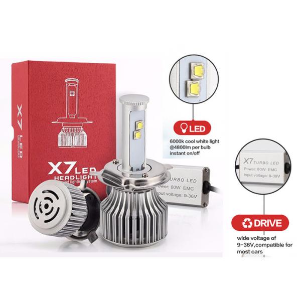Quality Automotive H4 6000K Latest Led Headlights 120W 9600Lm X7 LED Fog Light Bulb for sale