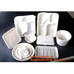 corn starch dinnerware sets biodegradable cake tray, Corn Starch White Molded
