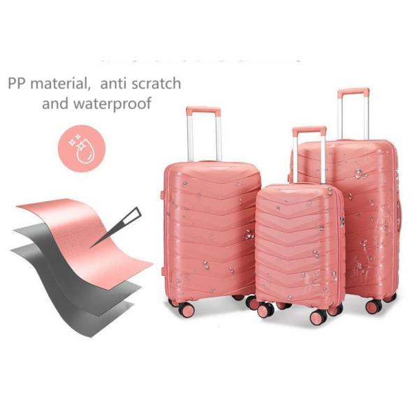 Scratch Resistant Polypropylene Luggage Bags 4Pcs Set Mutiple Color
