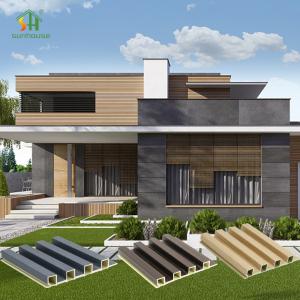 WPC Wall Panel with Wooden Grain Design 30 Years Service Life and 100% Recycled