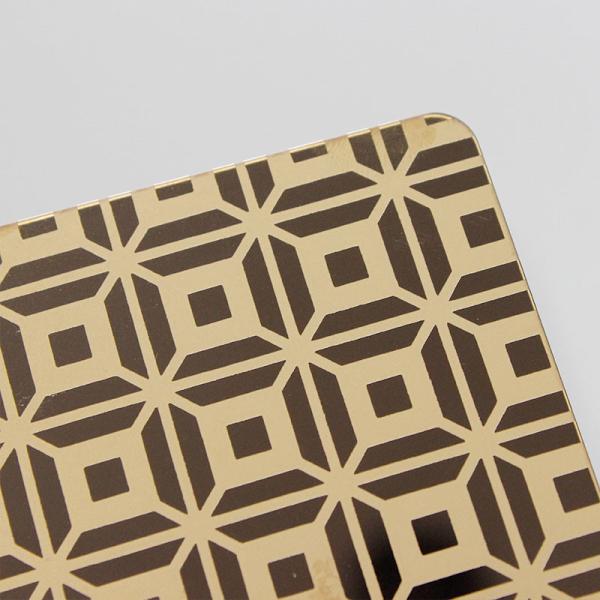 STS 304 stainless steel plates 201 Cold Rolled Mirror Rose Gold Etched 316 SS Sheet For Decoration