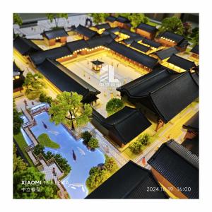 1:150 Traditional Chinese Architecture Model With Courtyards And Wooden Roof