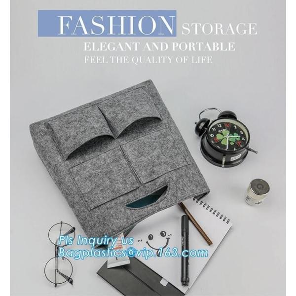 Quality Handmade Felt Shopping Bag With Handle, Ladies Fashion Felt Tote Bag With PU Handle, OEM Gray 2mm Thick Felt Handle Fash for sale