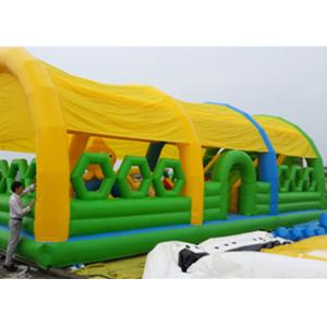 Wholesale Water Proof And Fire Retardant Inflatable Amusement Park with Roof in Green from china suppliers