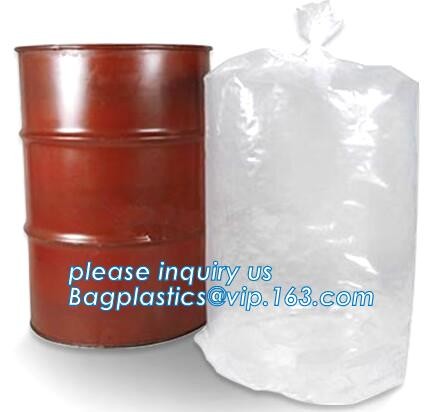Heavy duty plastic drum liners, Clear Poly Drum Liners, Aluminum Round Bottom