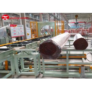 Copper tube horizontal wrapping line with end stroage system