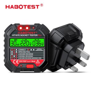 HT107 Socket Tester Pro Voltage Test RCD 5/30mA Socket Detector Ground Zero Line