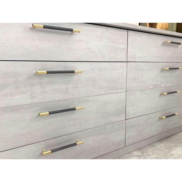 Finland Stylish Handles Kitchen cabinet pulls and handles Knurled Handle Brushed Brass Aluminum Door pulls