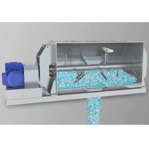 Big Size Single Shaft Paddle Mixer 0.3cbm-20cbm Capacity With U Shaped Container