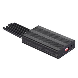 5 Antennas GPS Signal Jammer 20m Handheld Mobile Phone WIFI For Indoor