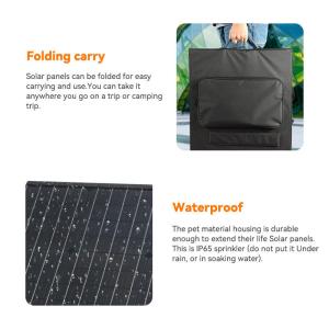 2.87A-15.15A Foldable 50w Portable Solar Panel 18V Mono Solar Charger For