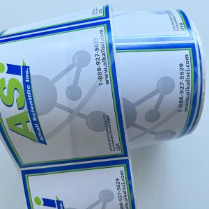 Custom Printing Vinyl Label Sticker Synthetic Paper Die Cut Roll For Labelling