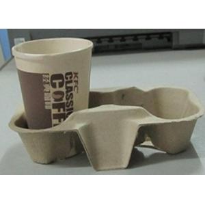 Coffee Cup Holder Pulp Moulded Products with Good Plasticity / Support Customize