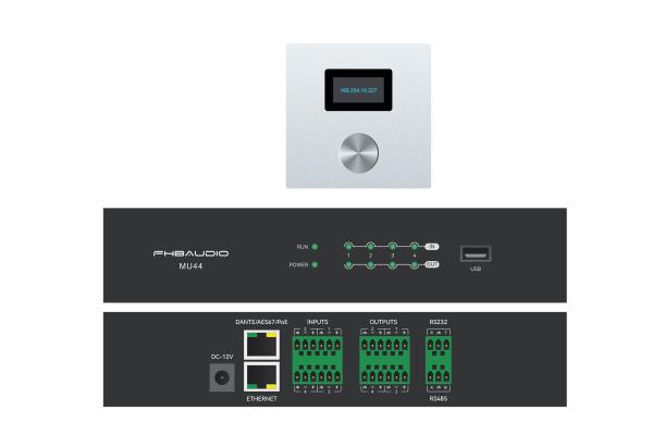 Quality 4CH Audio Signal Processor RS232 RS485 UDP Control Digital Matrix Processor In USB Sound Card for sale