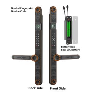 Double Side Passcode Lock Aluminium Fingerprint For Courtyard OutSide Door