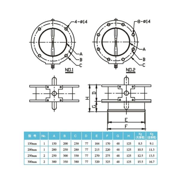 Flange Ends Butterfly Valve For Cement Silo Hopper Bins SICOMA Ductile Iron Valve Disc