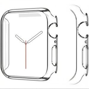 Wholesale Transparent Apple Watch Case Offering Square Shape Shock Absorption Protective Cover Durable Compatible with Smartwatch from china suppliers