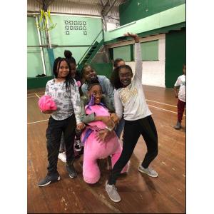 Hansel battery animal cars ride large plush kids ride toy on wheels