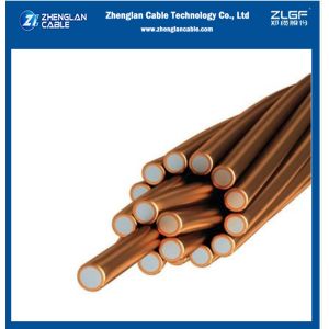 CCS Copper Clad Steel Strand Bare Conductor 9AWG 2.91mm 40% Conductivity ASTM B