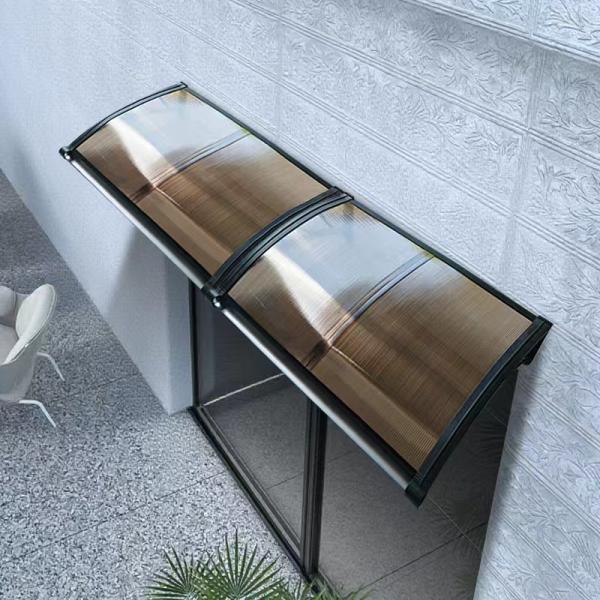 Quality Bronze Easy Assembly amp Installation DIY Polycarbonate Awning with Plastic Frame amp Integrated Gutter System for sale