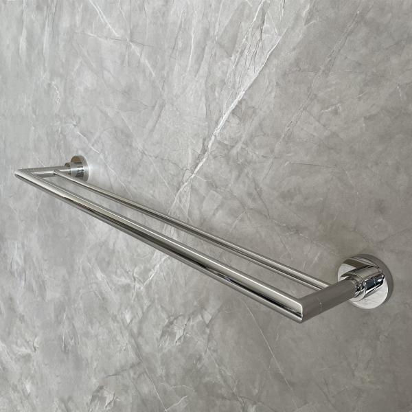 Wall Mounted Kitchen Towel Rack Bathroom Double Towel Bar SUS304 Polished
