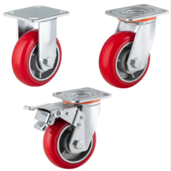 4 Inch Heavy Duty Swivel Casters Iron Casters Urethane Casters