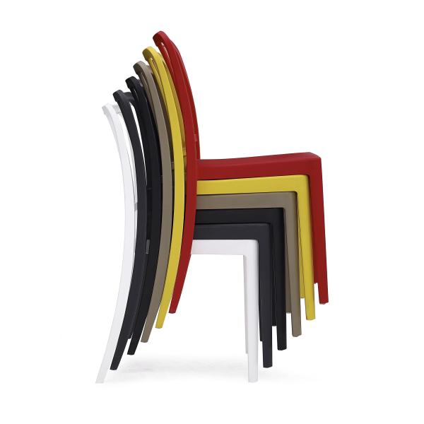 Contemporary Design Stackable Full PP Resin Plastic Dining Chair for Banquet and Outdoor Indoor Durable