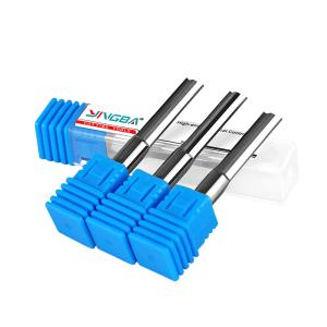 Wholesale YingBa Custom Coated 8mm Tungsten Steel Shank Two Flutes Straight Milling Cutter for CNC Engraving &amp; Wood Cutting OEM Support from china suppliers
