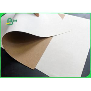 140 - 170g Good Stiffness One Side Printed White / Brown Kraft Paper For Packing