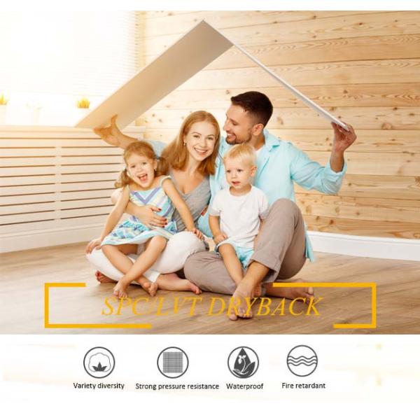 Pollution Free Fireproof LVT Dry Back Vinyl Flooring