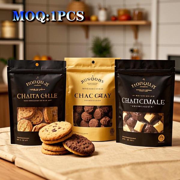 Eco-Friendly Custom Digital Print Stand-Up Mylar Pouches With Resealable Zipper