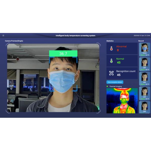 Android Operating Infrared Thermal Scanner AI Fever Recognition Screening System