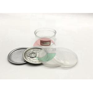 Small Easy Pull Ring Can Clear Plastic Cylinder With Hand Sealble Lid Dry Herb