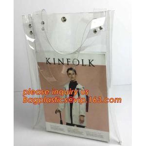 pvc shopping jelly bag promotional pvc duffle bag with handle, rope handle pvc