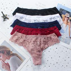 Wholesale                  Lace Floral Low-Wasit Panty Women Lace Underwear Thong for Ladies              from china suppliers
