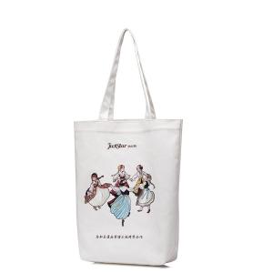 Open Closure Type Custom Canvas bags , Womens Printed Fabric Tote Bags
